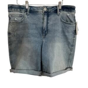 Maurices Everflex High-Rise Rolled-Hem Bermuda Shorts Plus Size 18 Super Stretch